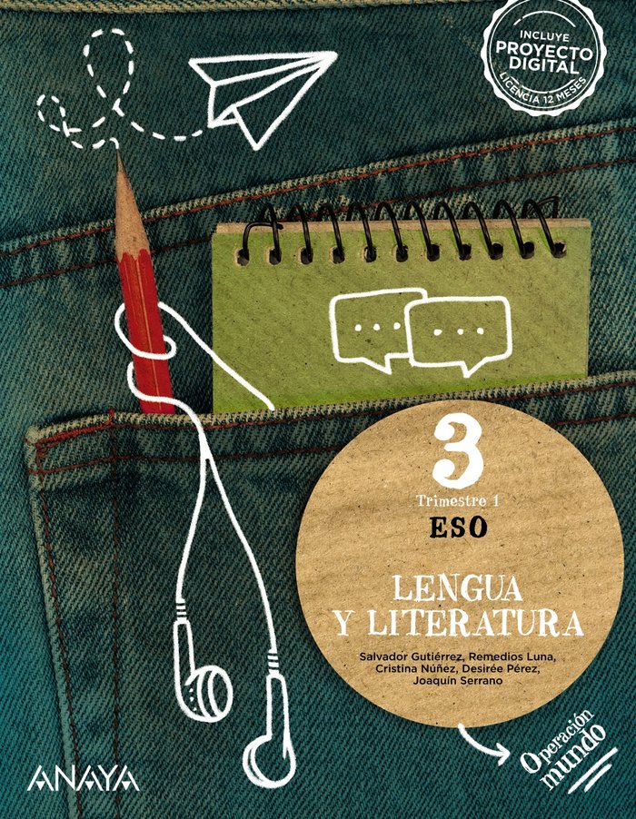 LENGUA Y LITERATURA 3. -3º ESO (Operación Mundo) (Trimestres)