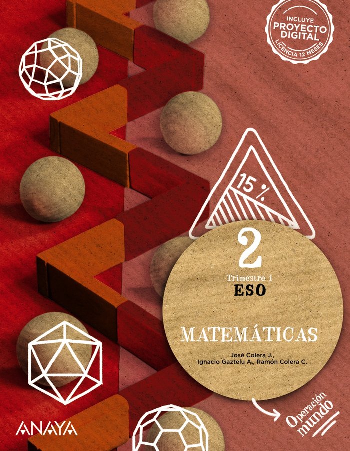 MATEMÁTICAS 2 -2º ESO (Operación Mundo) (Trimestres)